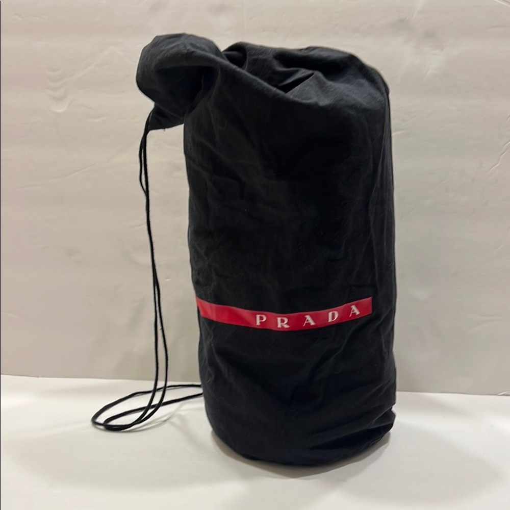 Prada Black Duffel Bag with Drawstring Closure